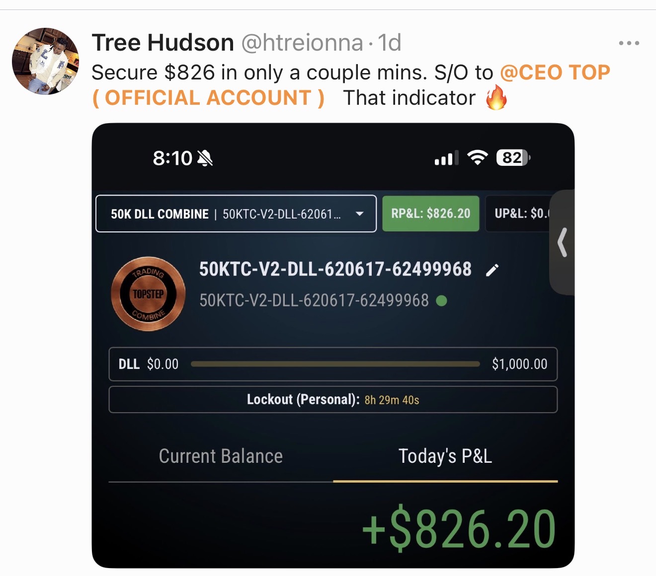 @htreionna β Secure $826 in only a couple mins β that indicator π₯