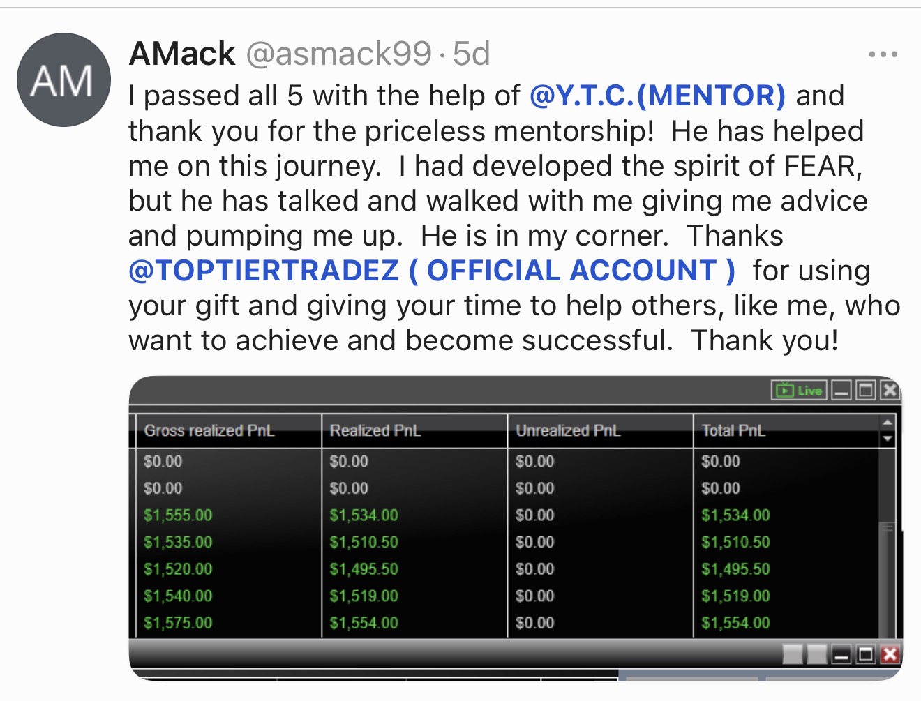 @asmack99 β Passed all 5 with the help of the mentors