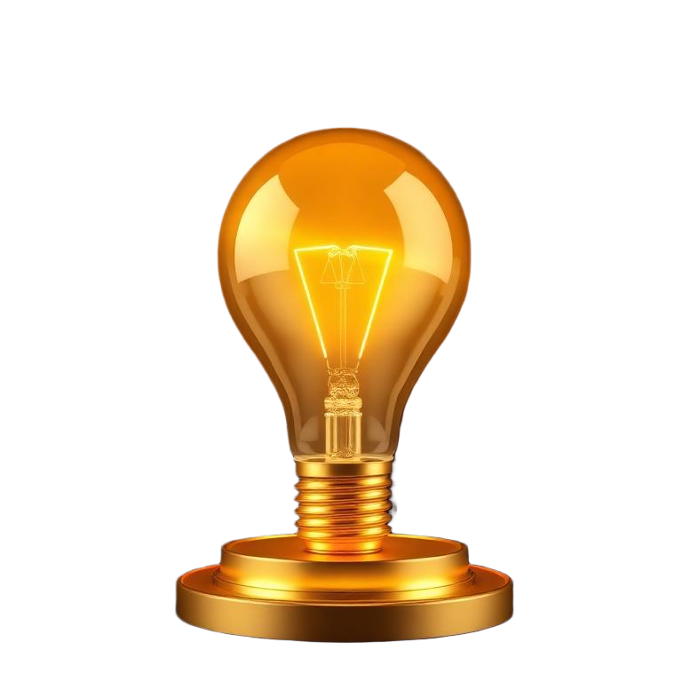 Glowing gold lightbulb representing trading insight